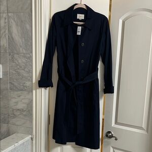 NWT LOFT Navy Trench Coat